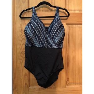 One piece bathing suit.